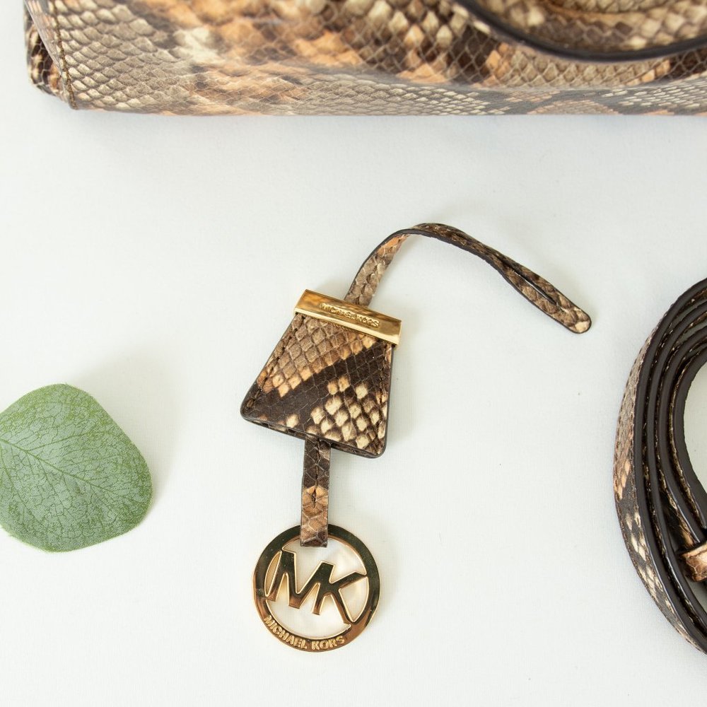 Michael Kors Python Embossed Leather Selma Tote - image 4